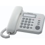 Panasonic KX-TS520PDW - prosty telefon sznurowy - biały